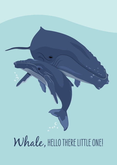 Humpback Whales Baby Card
