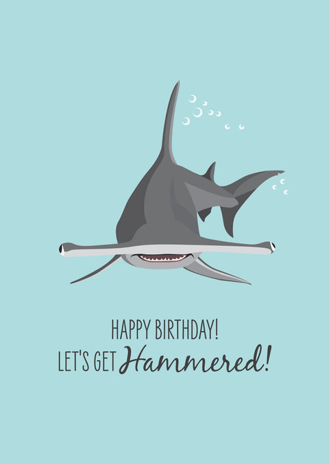 Hammerhead Shark Birthday Card