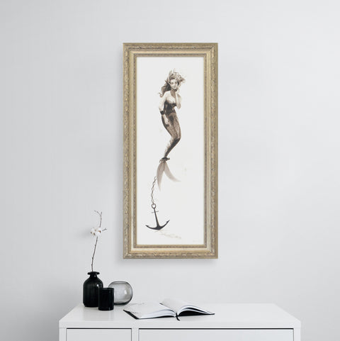 Wall art gold with this unique Despair Mermaid by talented Sunshine Coast artist