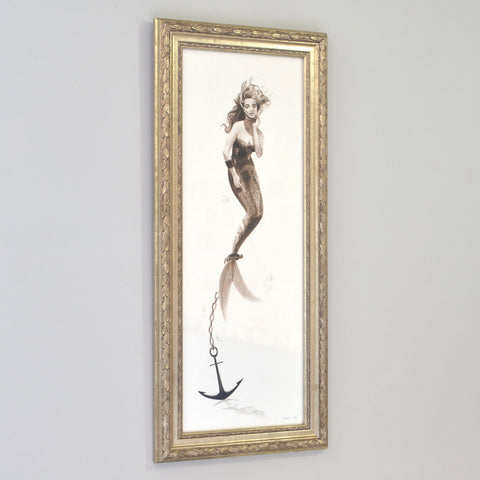 Wall art gold with this unique Despair Mermaid by talented Sunshine Coast artist