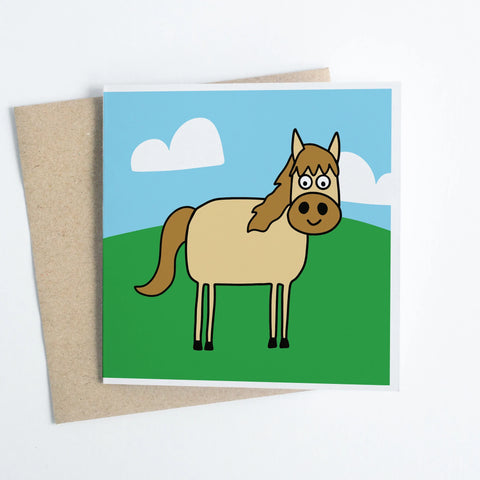 Horse at Happy Farm greeting card