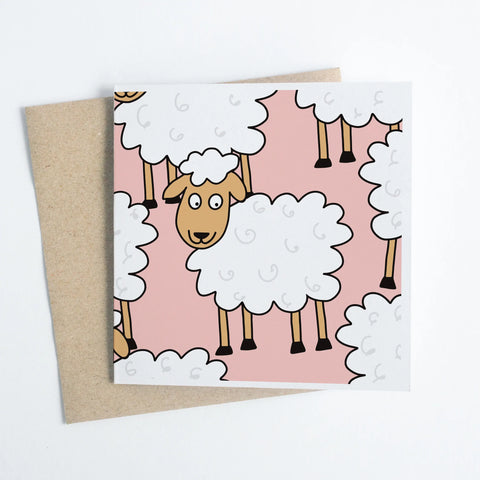 Sheep at Happy Farm greeting card