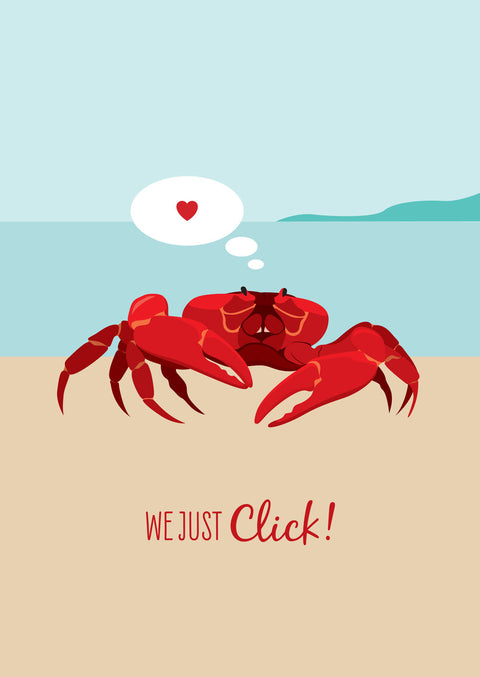 Red Crab Lovers Card