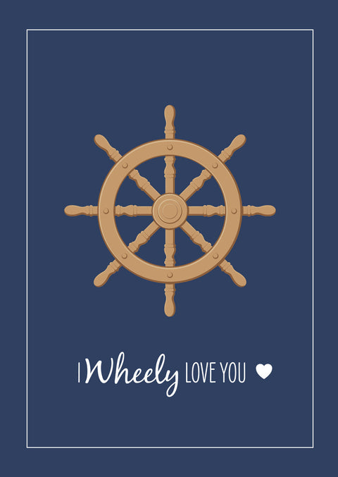 Ships Wheel Lovers Card