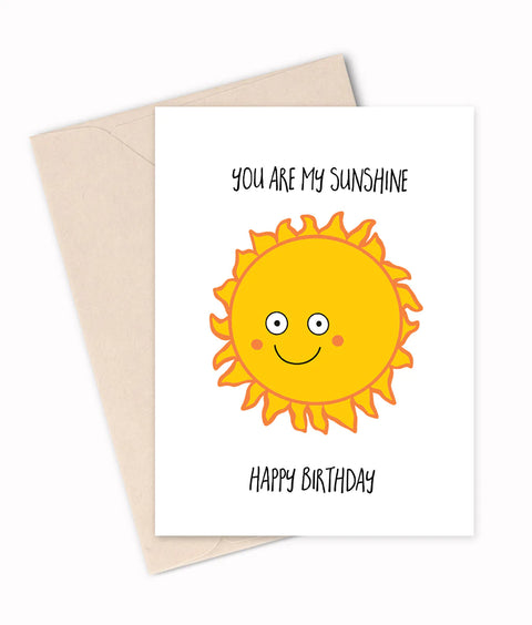 You Are My Sunshine birthday card