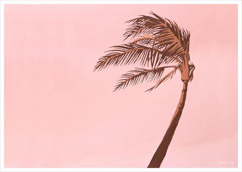 palm tree in the wind by jennie rutz beach prints for sale