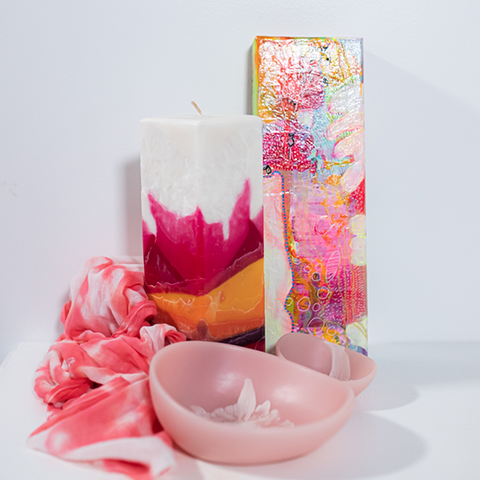 Tall Square handmade candle
