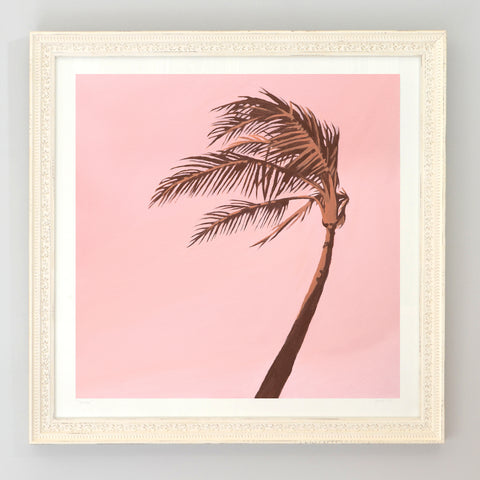 silhouette of single palm tree original artwork in Australia