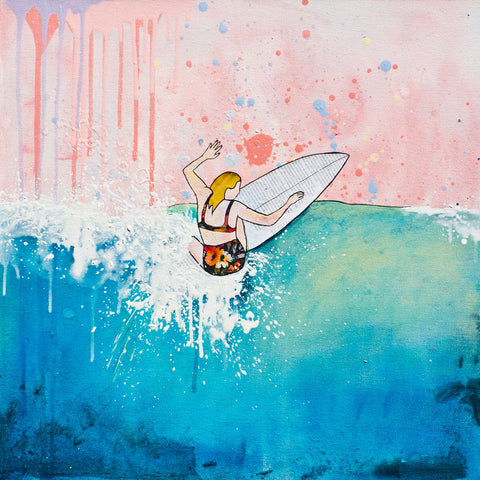 Limited edition Daisy surf beach artwork